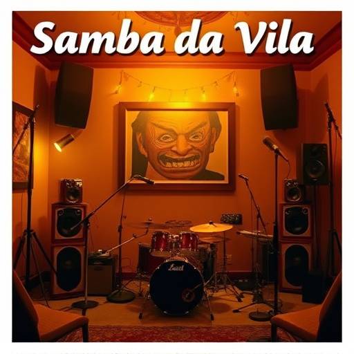 Capa do álbum 'Samba da Vila' gravado no estüdio